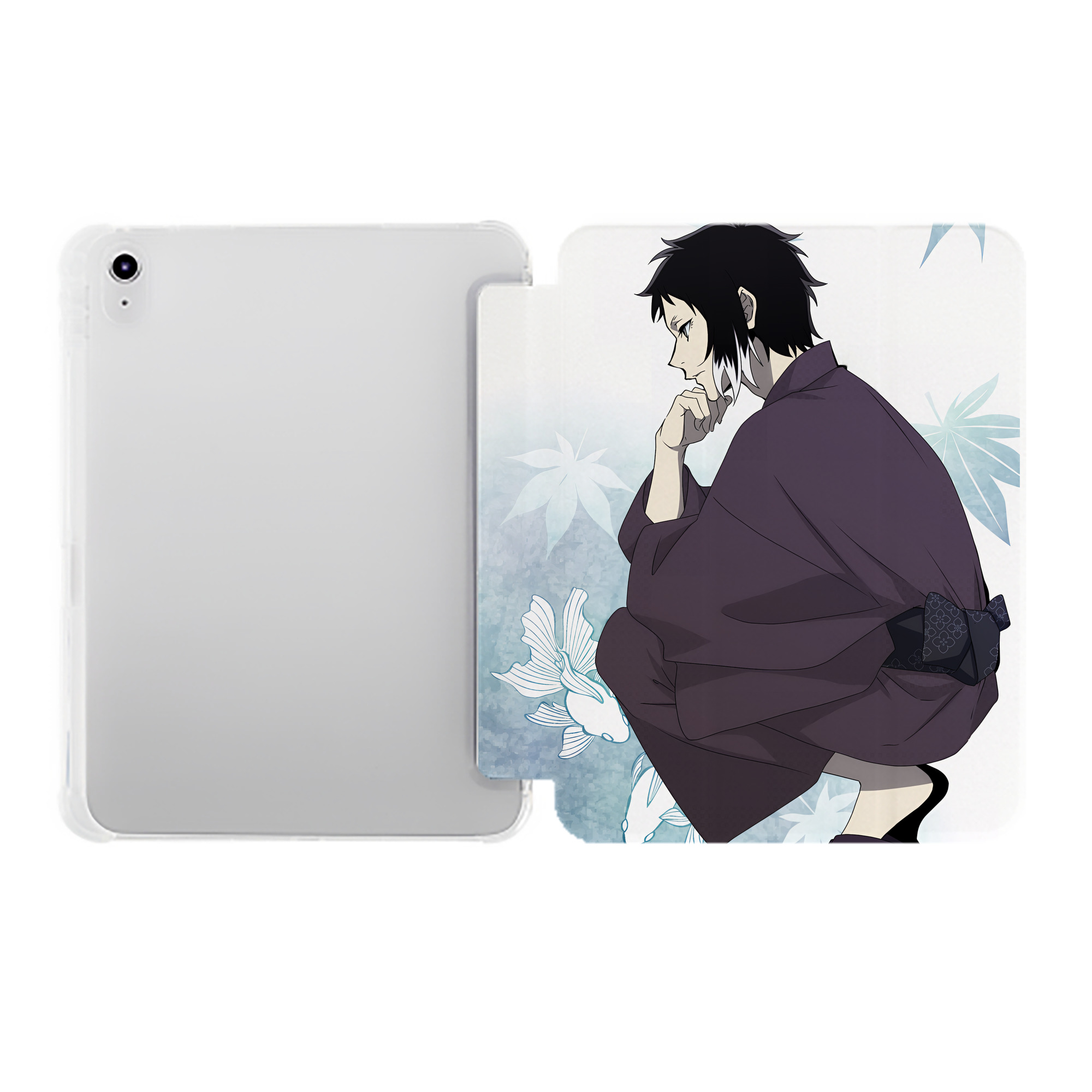 （画像用） 文豪ストレイドッグス Bungo Stray Dogs IPad ケース ペン収納付き 三つ折りスタンド PUレザー×シリコン 対応機種9.5/10.5/10.9インチ